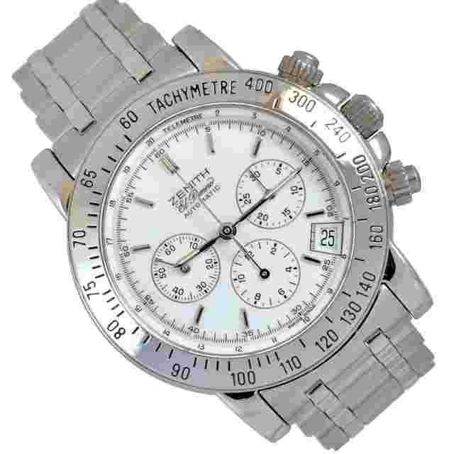 Zenith El Primero Chronograph
                           
                                 Rainbow white dial 2000’s