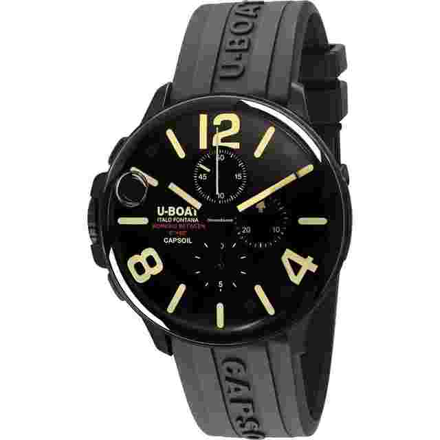 U-Boat
                           
                                 Capsoil Chrono DLC ZB schwarz Gummiarmband schwarz 8109 Full Set sofort verfügbar
