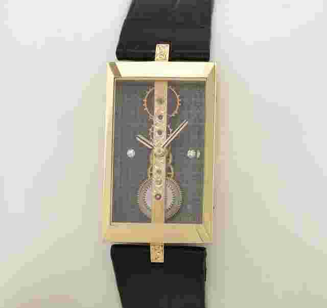 Corum Golden Bridge 18K Gold Gelbgold Medium Mid Size Stabwerk rare