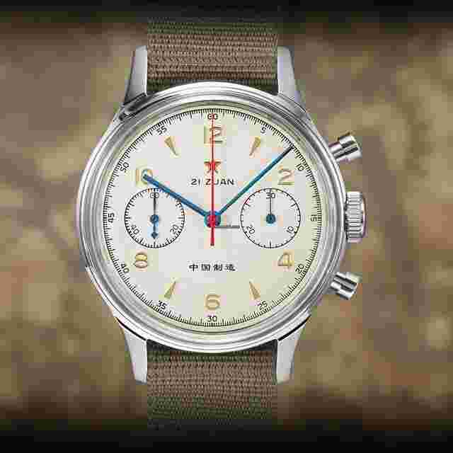 Sea-Gull
                           
                                 38mm 1963 Chronograph Sapphire Watches 21 Zuan ST1901 Movement with Gooseneck Wristwatches