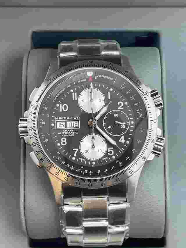 Hamilton Khaki X-Wind
                           
                                 Black Dial Stainless Steel Watch day date automatic chronograph H77616133