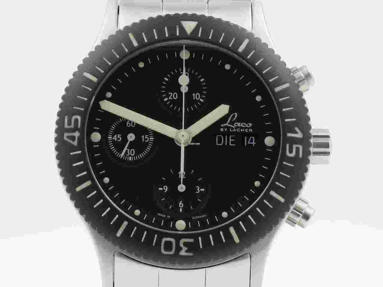Laco
"Marine-Uhr Automatic. Steel 42mm. case rubber and steel bracelet