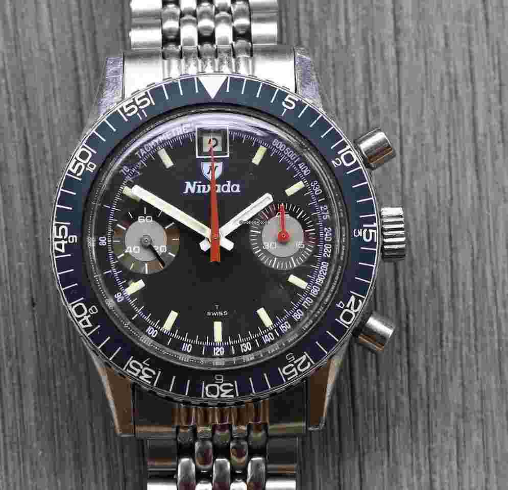 Nivada
                           
                                 Chronomaster Aviator Sea Diver Chronoking Date 87033 - 1970's