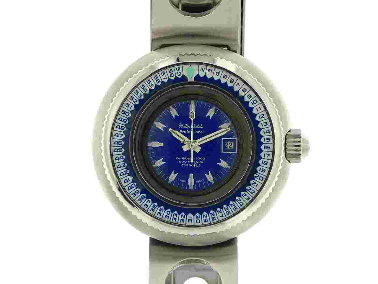 Philip Watch Caribe
                           
                                 Caribbean Triple-Safe 2000 1000mt Stainless Steel from 70s