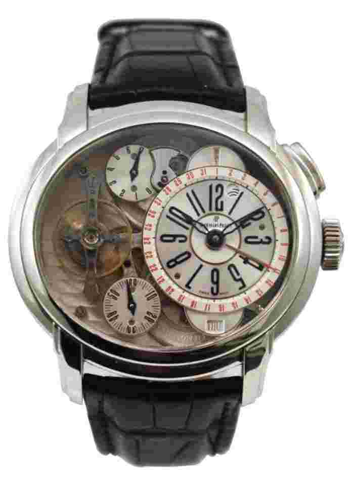Audemars Piguet Millenary
Tradition Excellence Cabinet 5 in Platinum on Black Crocodile Leather Strap with Skeleton Dial