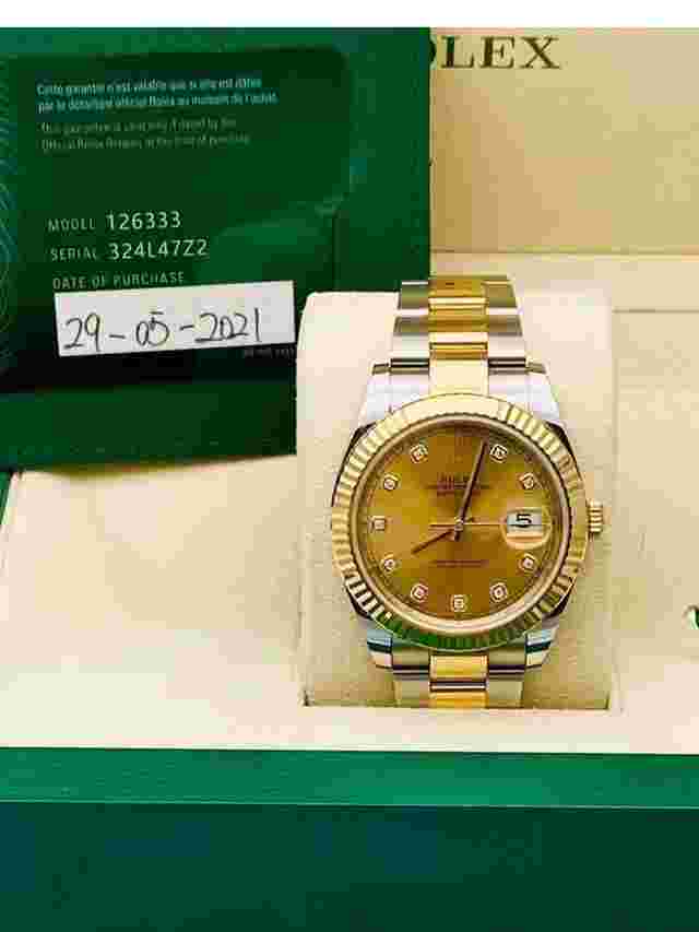 Rolex Datejust 41
                           
                                 Two Tone With Diamond Dial 2021