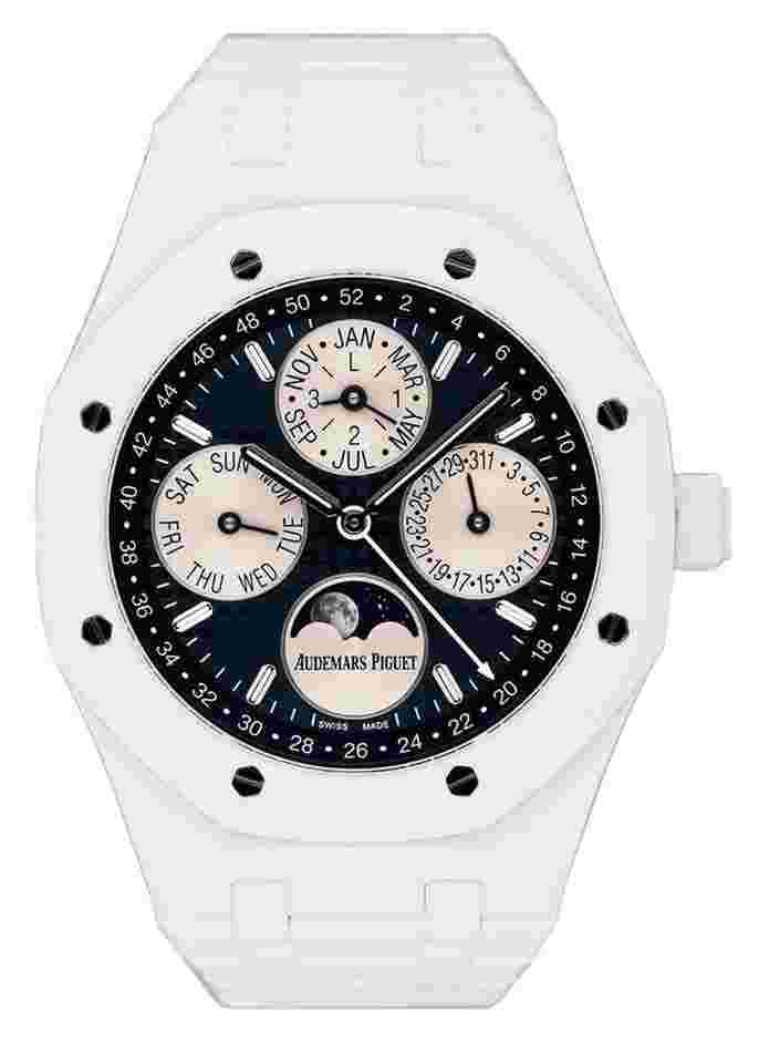 Audemars Piguet Royal Oak Perpetual Calendar
                           
                                 26579CB White Ceramic Mens Watch Box Papers