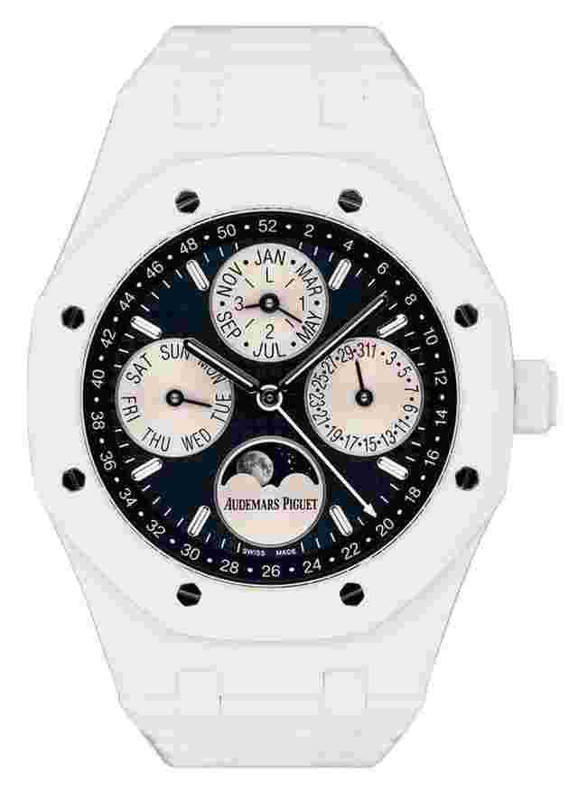 Audemars Piguet Royal Oak Perpetual Calendar
                           
                                 26579CB White Ceramic Mens Watch Box Papers