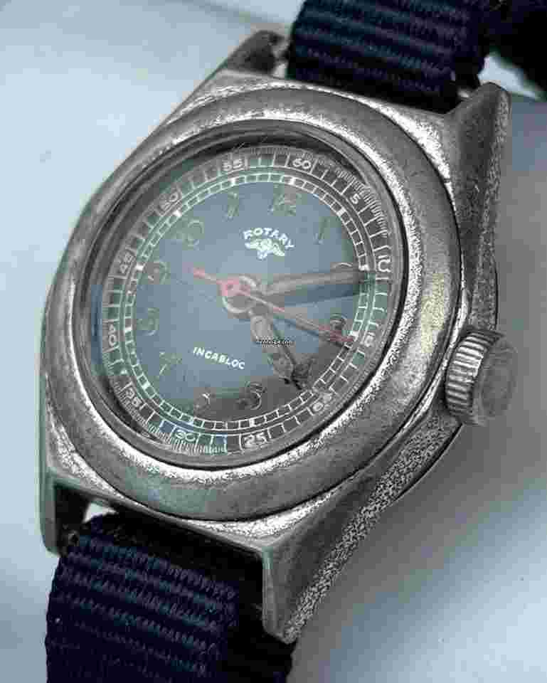 Rotary
Doctors Medical Military Black Dial Screw Down Back Unbreakable Accidental Dropping Swiss