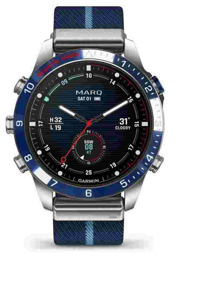 Garmin MARQ Captain (Gen 2) Ref. 010-02648-11 Black Dial Blue Textile Strap