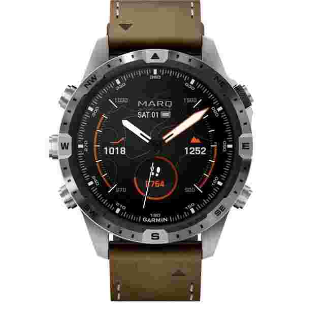 Garmin MARQ Adventurer (Gen 2) Ref. 010-02648-31 Black Dial Brown Leather/Rubber Strap