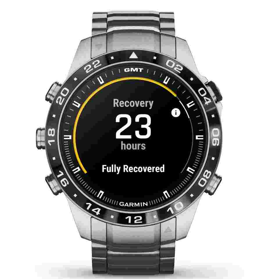 Garmin MARQ Aviator (Gen 2) Ref. 010-02648-01 Black Dial Grey Titanium Bracelet