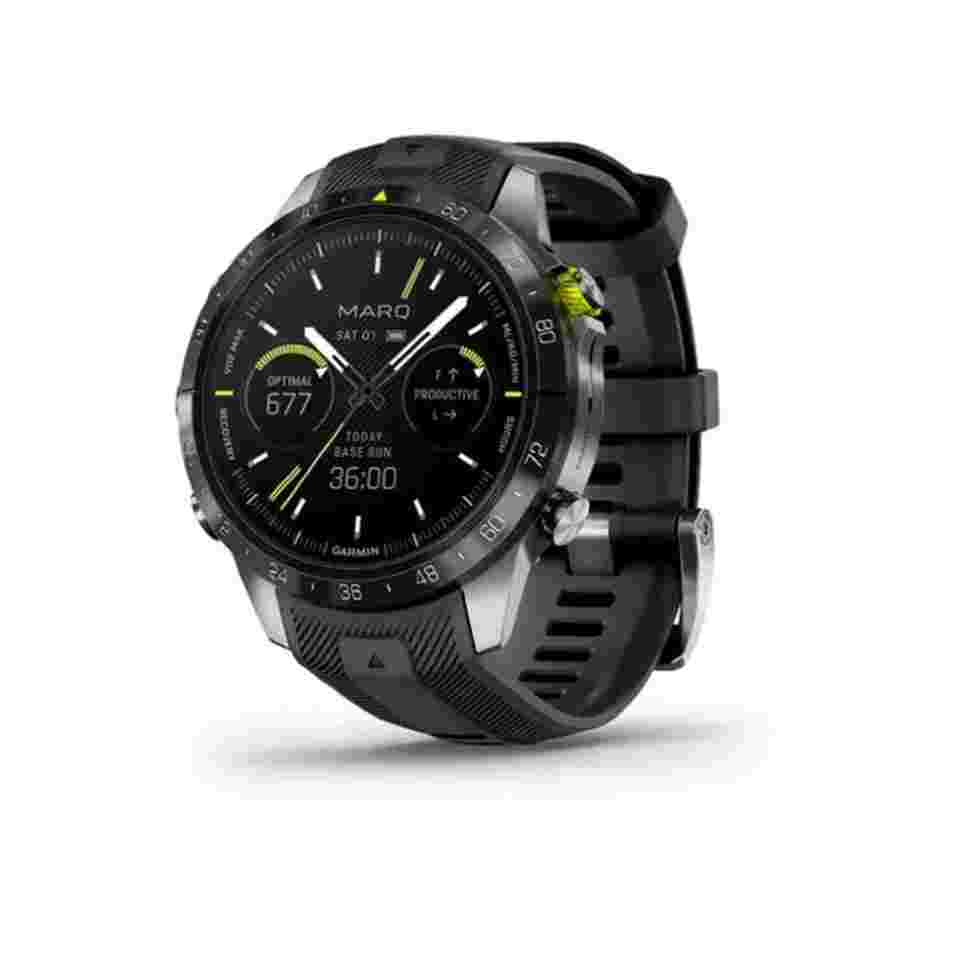 Garmin Marq Athlete (Gen 2) Smartwatch Ref. 010-02648-41 Black Dial Black Silicone Strap