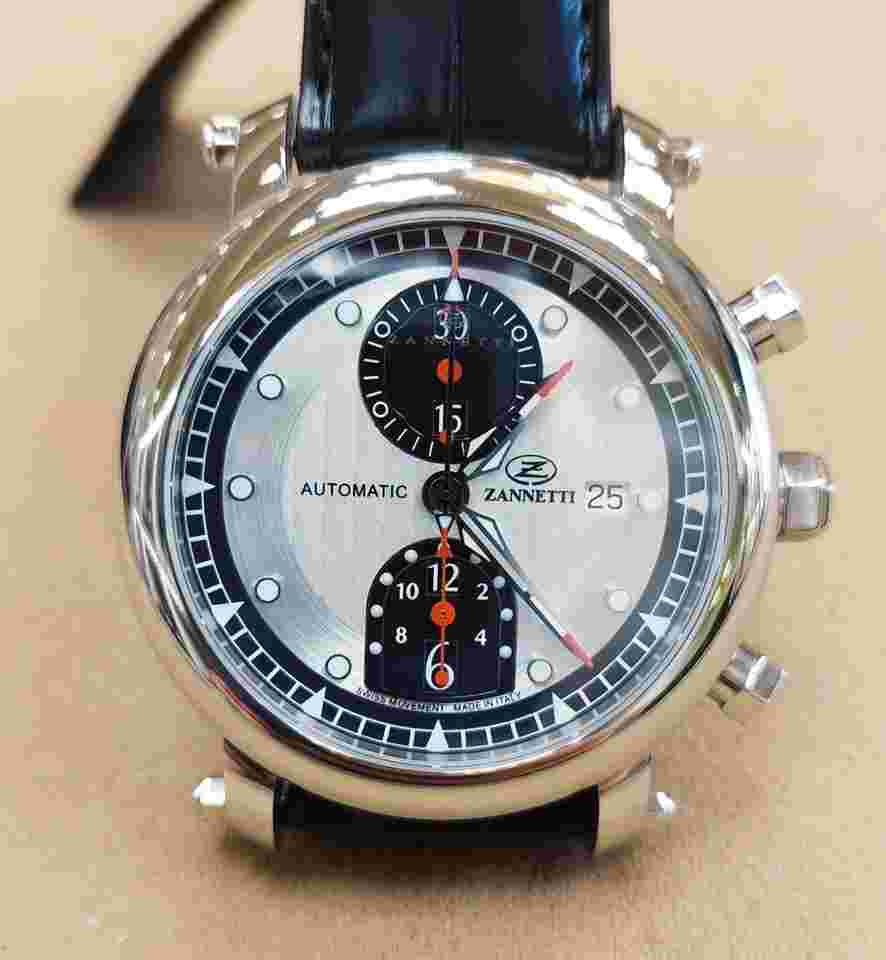 Zannetti Gladiatore Chrono Argentè Dial Made in Italy Limited edition