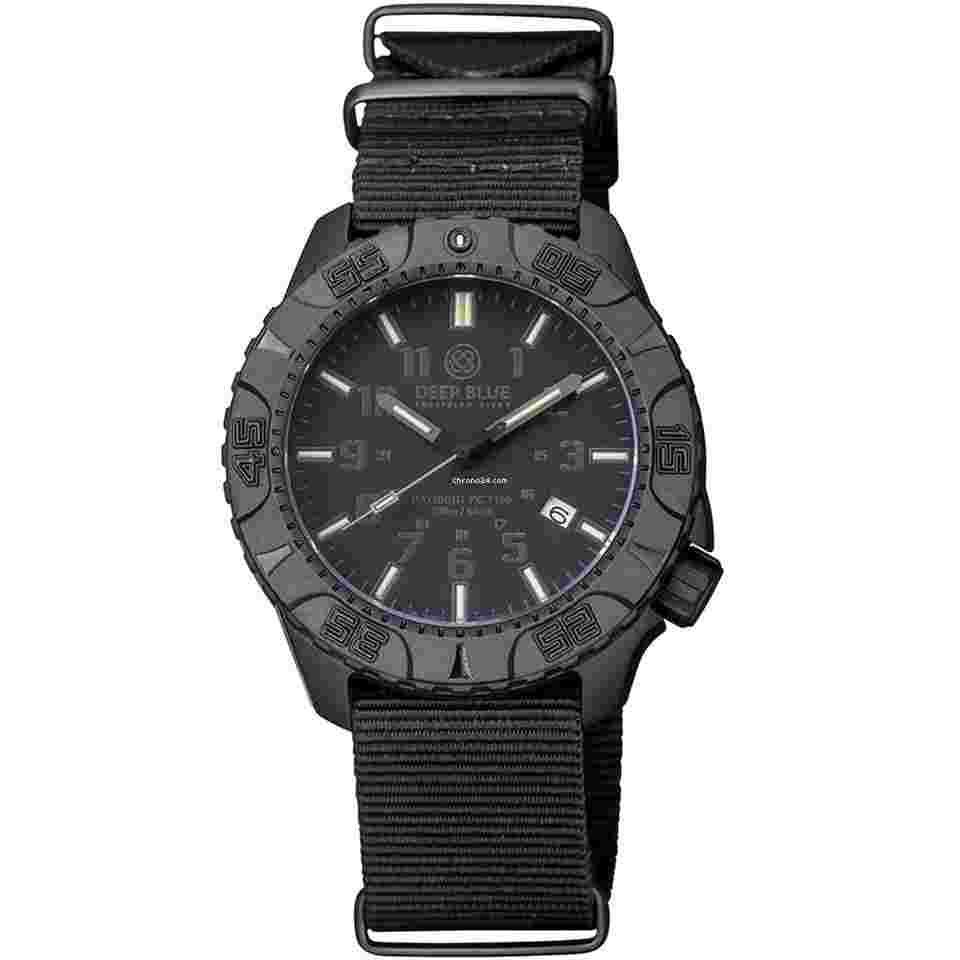 Deep Blue
Daynight Diver PC Tr|t|um 45 Automatic Watch Black Stealth Bezel Dial