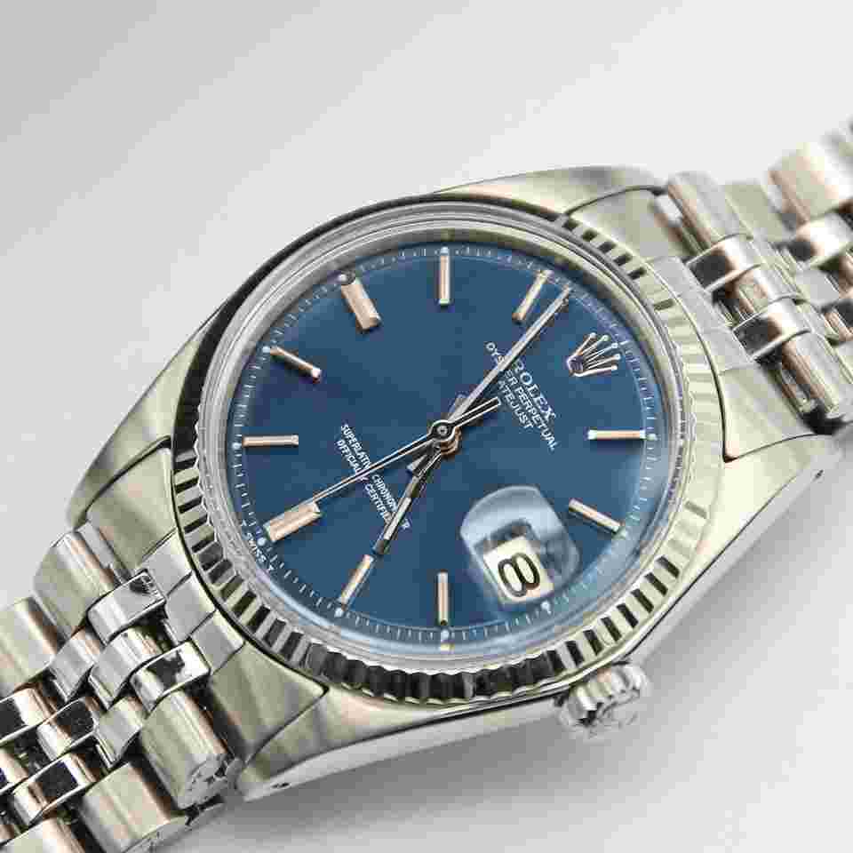 Rolex Datejust 36
ref. 1601 White Gold Bezel - Blue Dial - Jubilee bracelet