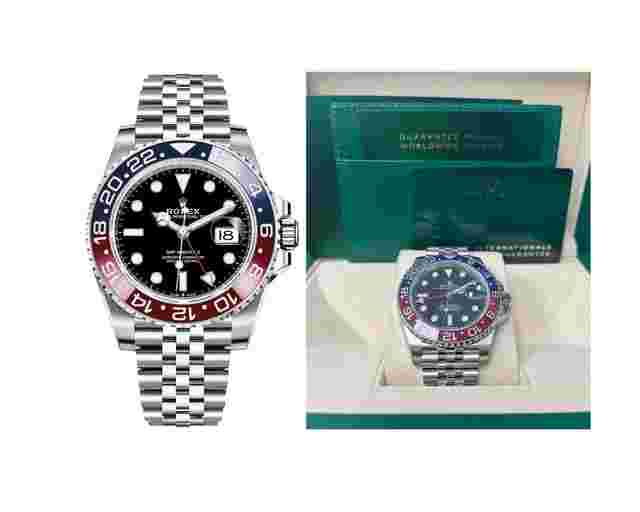 Rolex GMT-Master II
                           
                                 40mm Red and Blue Pepsi Jubilee Bracelet (126710BLRO)