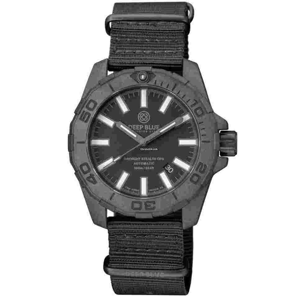 Deep Blue
DayNight Stealth Ops Black Carbon Case Diver Automatic NH35 44mm Watch