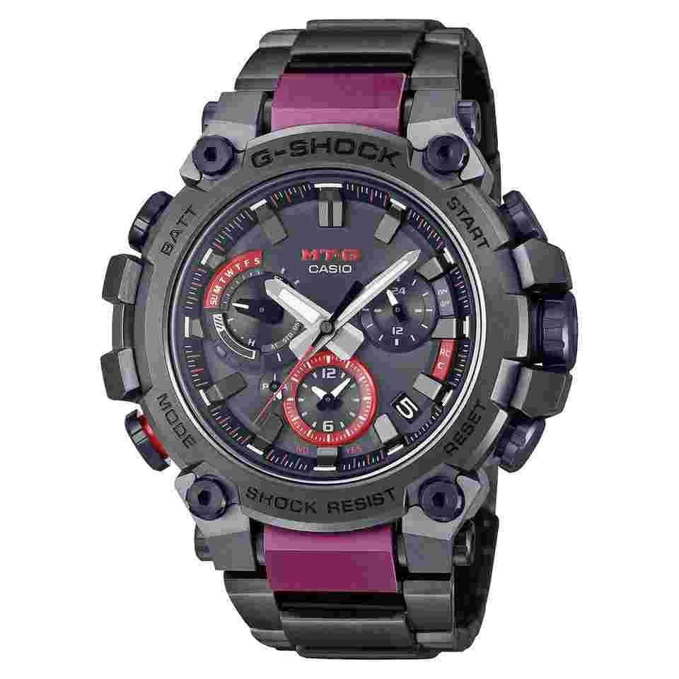 Casio G-Shock
MTG MTGB3000BD1A Dark Grey Bordeaux IP Red Bluetooth Watch
