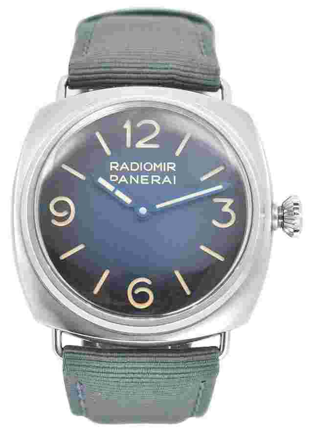 Panerai
                           
                                 PAM 1335 - Radiomir Tre Giorni in Stainless Steel on Grey Fabric Strap with Blue Dial