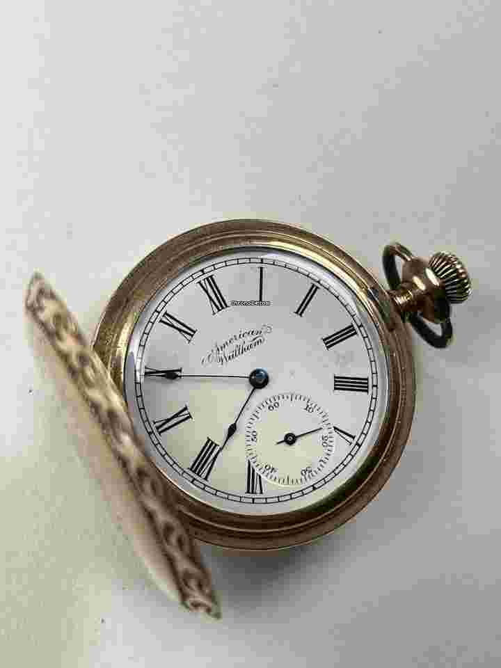 Waltham
                           
                                 American Medical Doctors Hunter Pocket Watch Staff With The Snake(Caduceus) inside Case