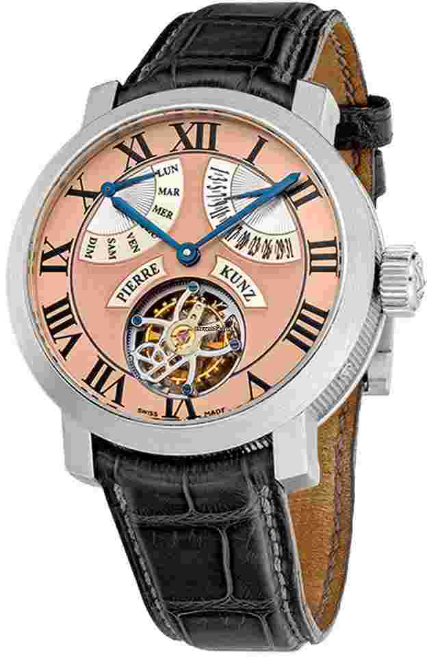 Pierre Kunz
                           
                                 Grande Complication Tourbillon Retrograde Day and Date 18k White Gold Men's Watch