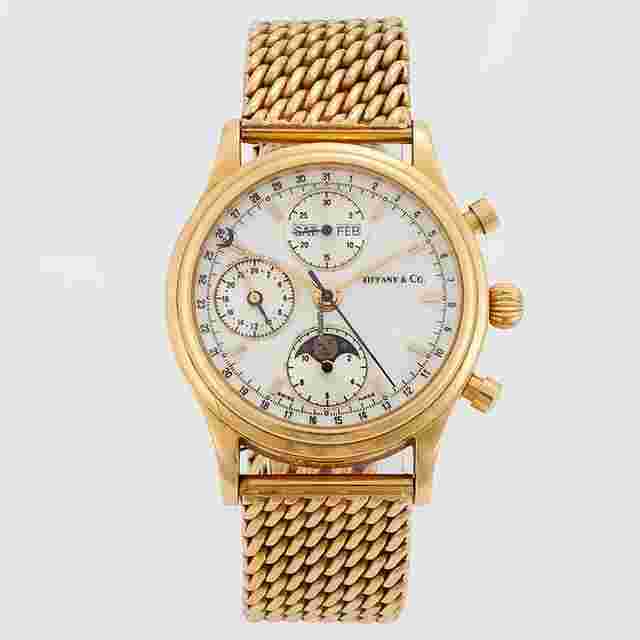 Tiffany
                           
                                 & Co. Moonphase Chronograph 18k Yellow Gold Unisex Watch