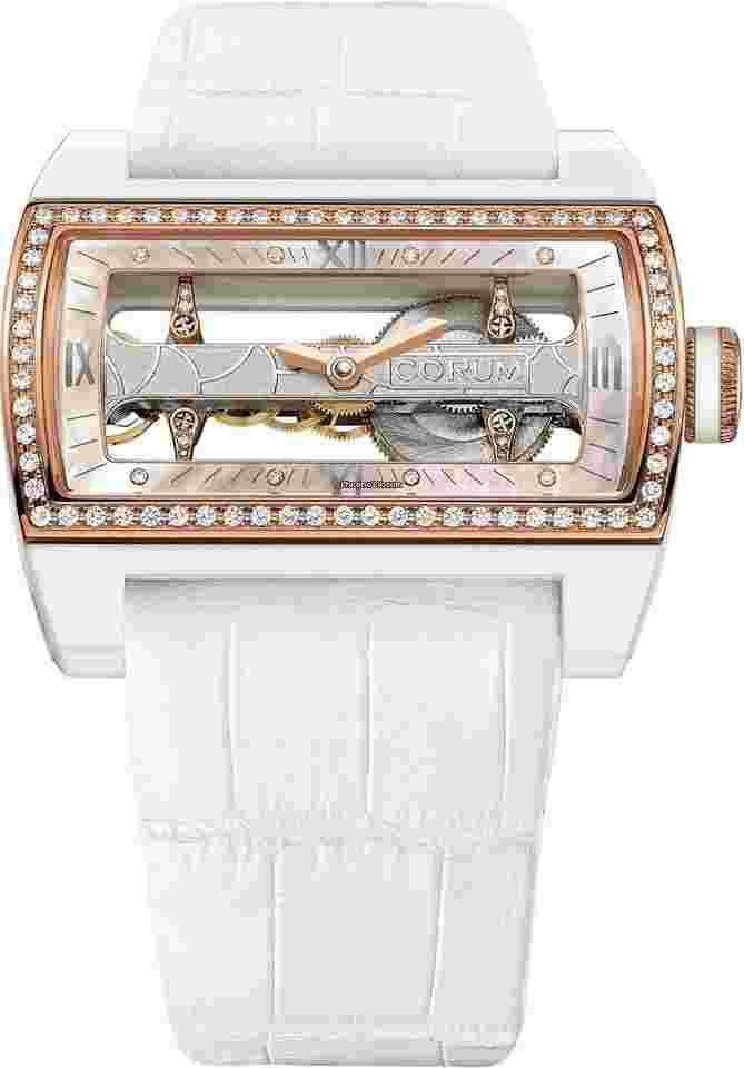 Corum Ti-Bridge
Lady Watch Ceramic and Rose Gold Diamonds NEW UNWORN FULL SET