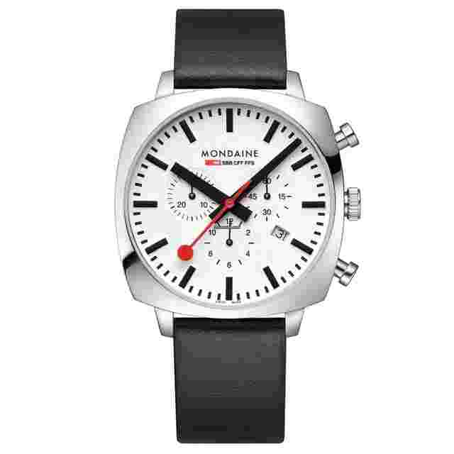 Mondaine
                           
                                 MSL.41410.LBV.SET Grand Cushion Chrono Steel 41 mm Quartz Men's Watch