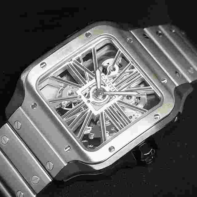 Cartier Santos
                           
                                 de Cartier Large Model Skeleton Stainless&Black DLC