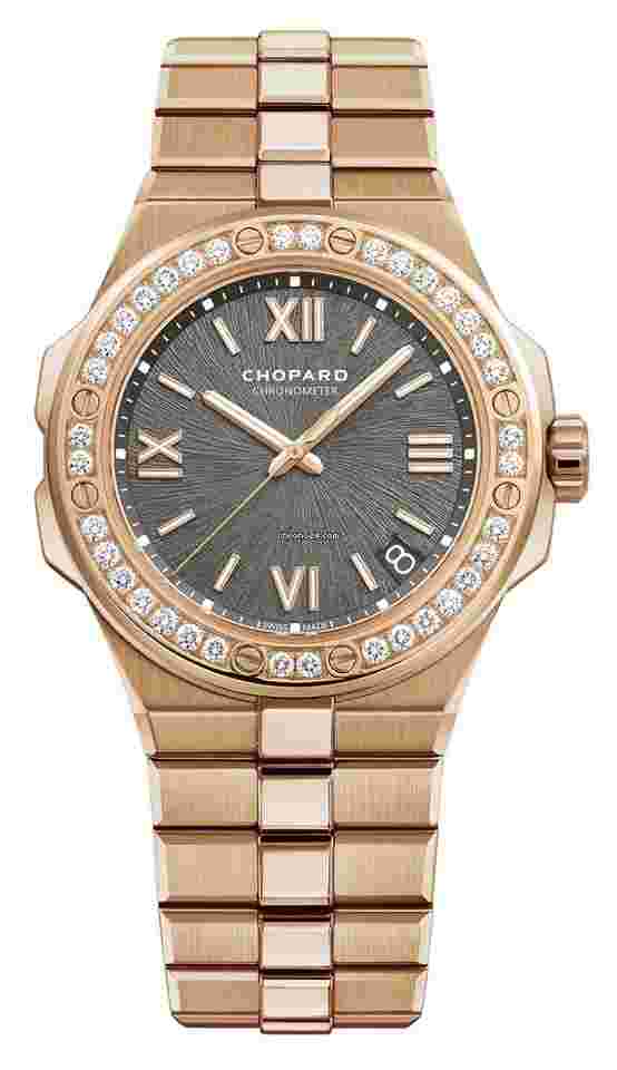 Chopard Alpine Eagle
                           
                                 41mm Rose Gold Diamonds Grey Dial NEW UNWORN 295363-5002