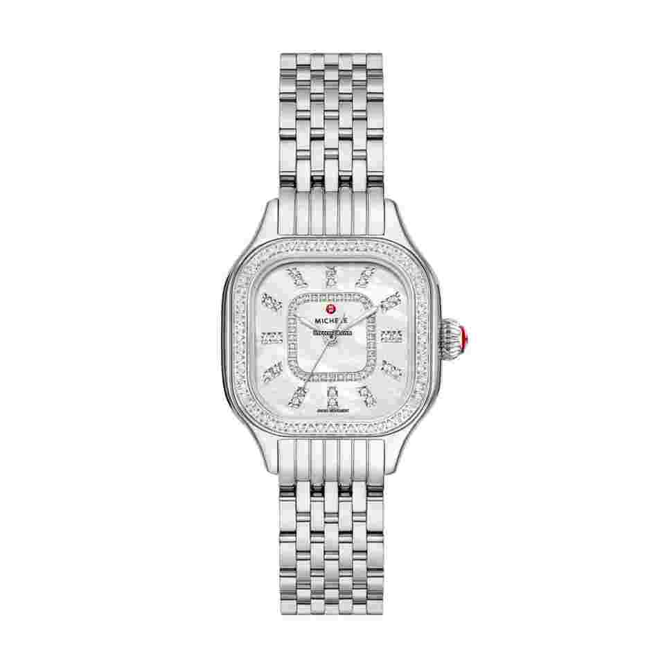 Michele
                           
                                 MWW33B000001 Meggie 29 mm Steel Diamonds Quartz Women's Watch