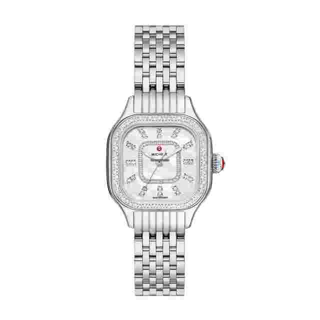 Michele
                           
                                 MWW33B000001 Meggie 29 mm Steel Diamonds Quartz Women's Watch
