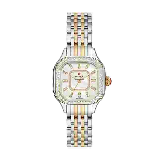 Michele
                           
                                 MWW33B000002 Meggie 29 mm Two Tone Steel Diamonds Quartz Women's Watch