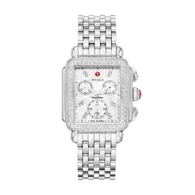 Michele Deco
                           
                                 MWW06A000775 Deco 33 mm Steel Diamonds MOP Swiss Quartz Women's Watch