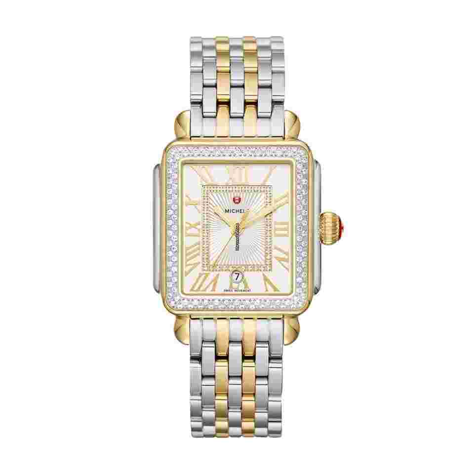 Michele Deco
                           
                                 MWW06T000144 Deco Madison 33mm Two Tone Diamonds Quartz Women's Watch