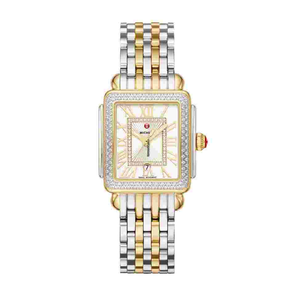 Michele Deco
                           
                                 MWW06G000002 Deco Madison Mid 31mm Two Tone Diamonds Quartz Womens Watch