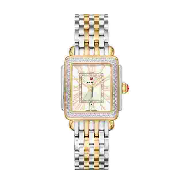 Michele Deco
                           
                                 MWW06G000002 Deco Madison Mid 31mm Two Tone Diamonds Quartz Womens Watch