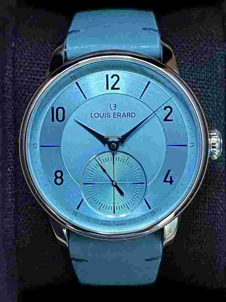 Louis Erard
Petite Seconde Bleu Glacier 39mm Automatic Steel & Leather Men's Watch 34248AA08.BVA141