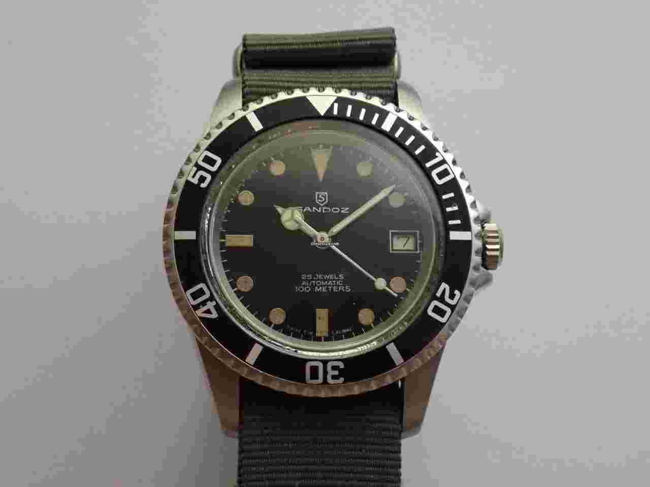 Sandoz
                           
                                 Automatic Swiss 100M Diver Men's Watch 90's