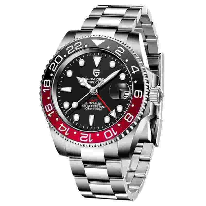 Pagani Design PD1662 Coke GMT Black Dial 100m WR Homage Watch