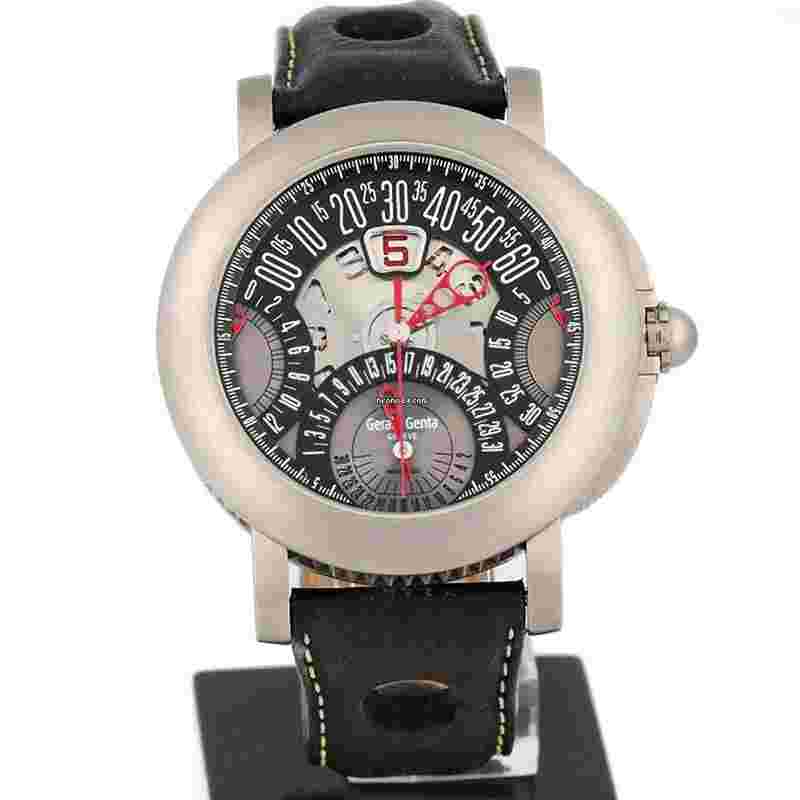 Gérald Genta
                           
                                 Retrograde Arena Chrono Quattro Retro Titanium Mens Watch