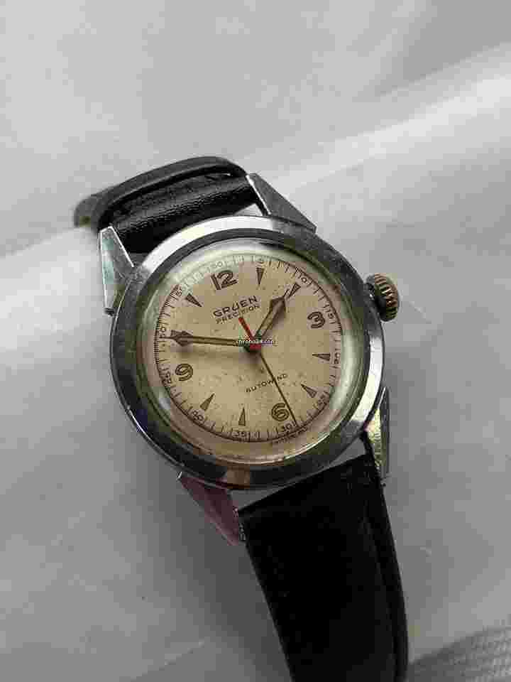 Gruen Precision
                           
                                 Automatic Doctors Medical Vintage Stainless Steel Screw Down Back Vintage Swiss