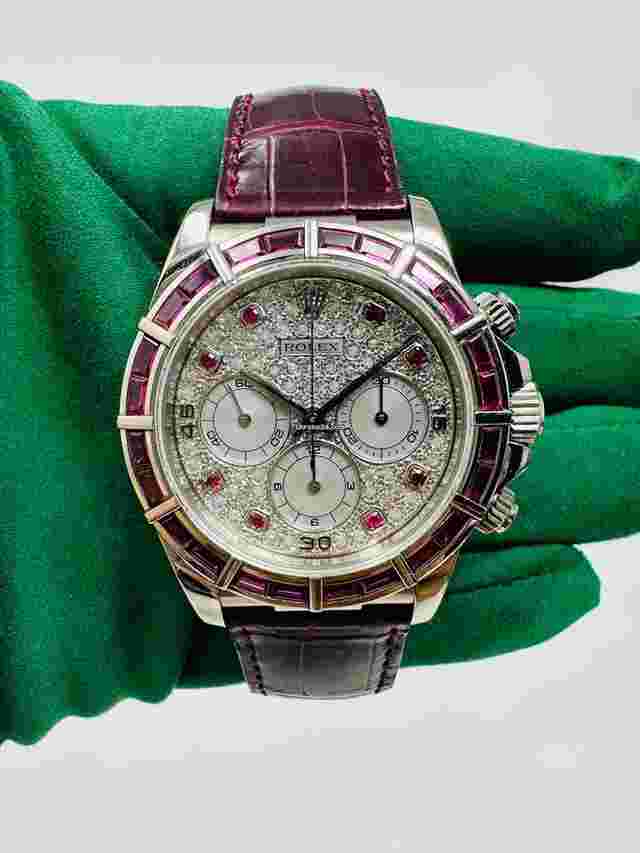Rolex Daytona
                           
                                 16589 Zenith Ruby Bezel & Pave Diamond Dial Limited 1 of 5 Pieces