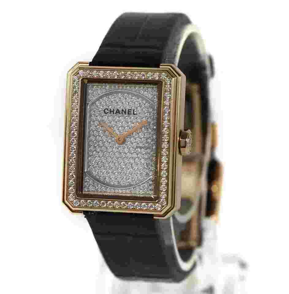 Chanel Boy-Friend
Pave Diamond Dial 28X22MM 18K Rose Gold
