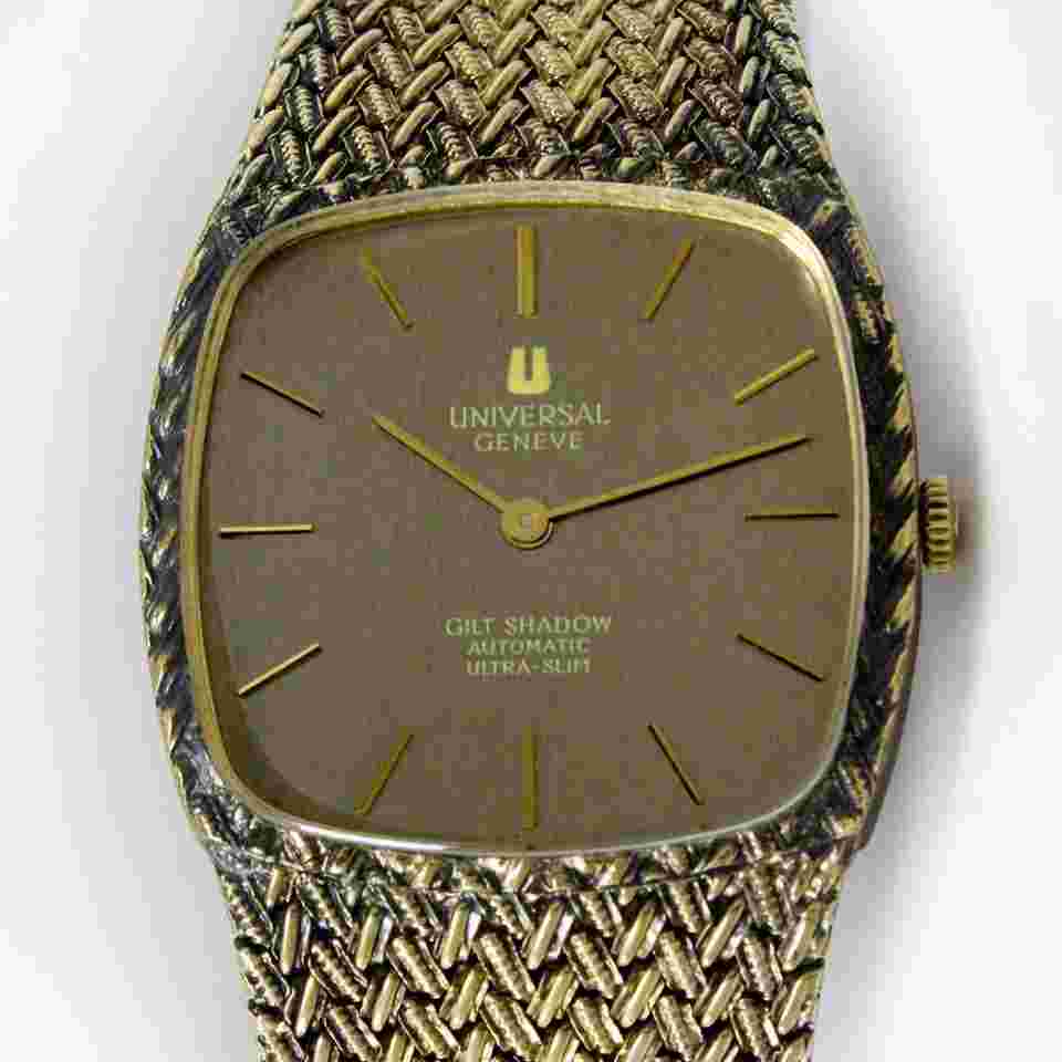Universal Genève
                           
                                 Gilt Shadow Ultra Slim Micro Rotor Gold Plated Silver Men's Watch