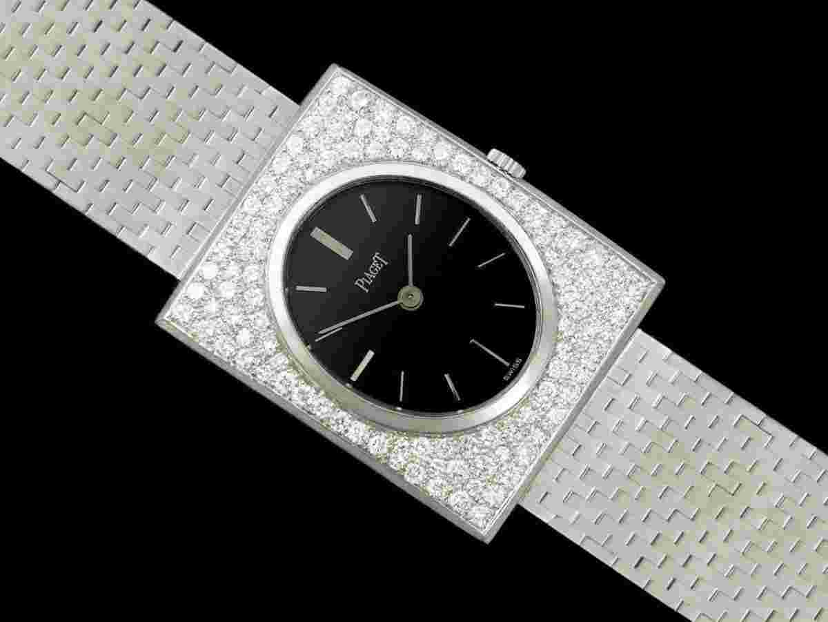 Piaget
Owned & Worn by Red Skelton - 1970's Vintage Mens Watch - 18K White Gold & Diamonds