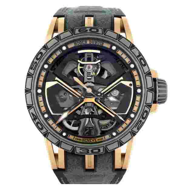 Roger Dubuis Excalibur
                           
                                 Monobalancier Huracan Rose Gold Skeleton 45mm RDDBEX0750 Full Set