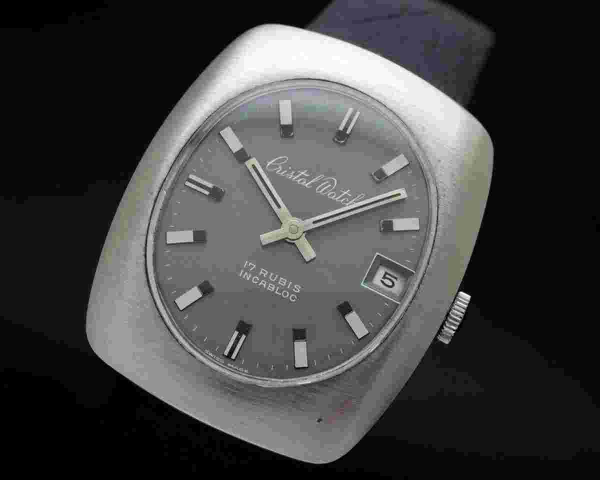 Cristal Watch New Old Stock 1970's mechanical vintage oval toneau NOS SERVICED WARRANTY 