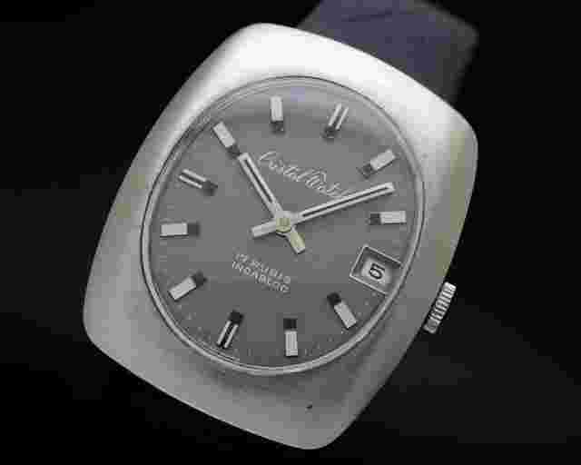 Cristal Watch New Old Stock 1970's mechanical vintage oval toneau NOS SERVICED WARRANTY 
